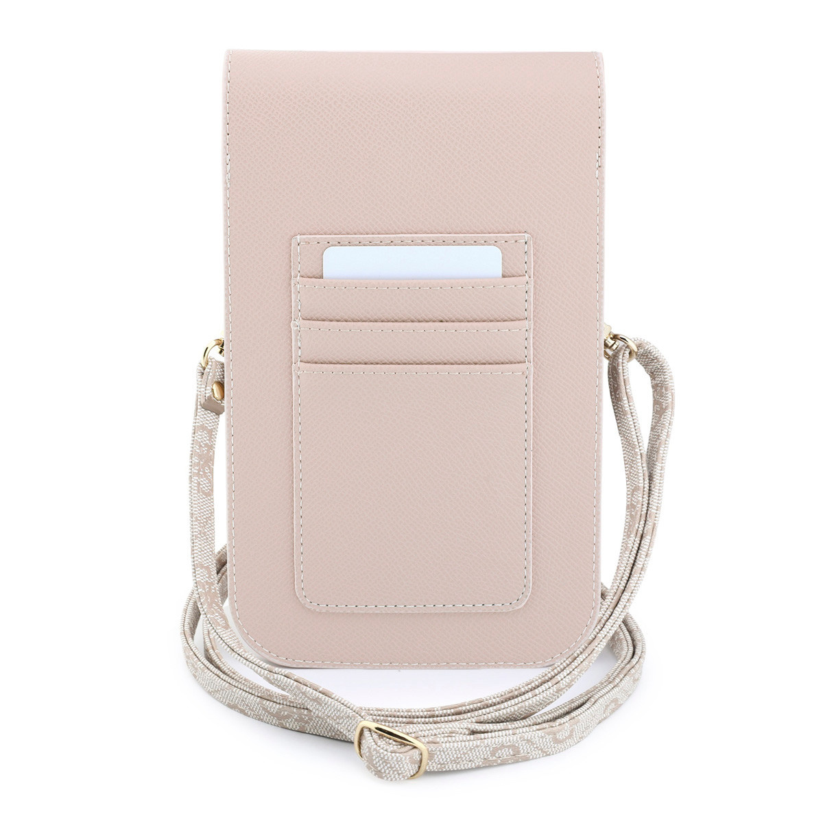 GUESS telefoontas - Phone Pouch Grained PU With4G & Classic Logos - Roze - detail 1