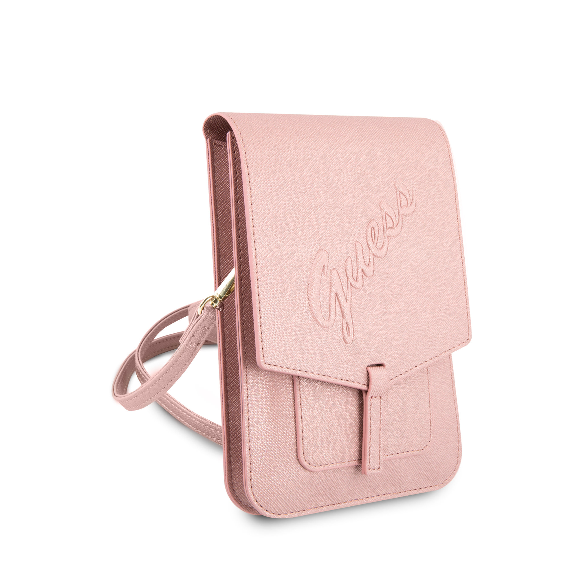 GUESS 7 inch Telefoontas - telefoontas - Saffiano Leather - Roze - detail 2
