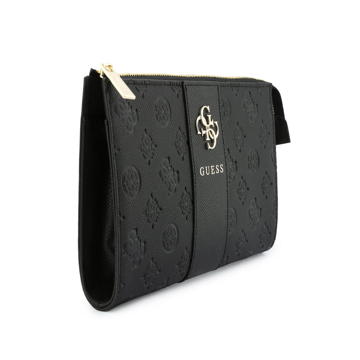 GUESS Phone pouch Peony - PU - 4G logo - classic logo - stripe pattern Zwart - detail 3