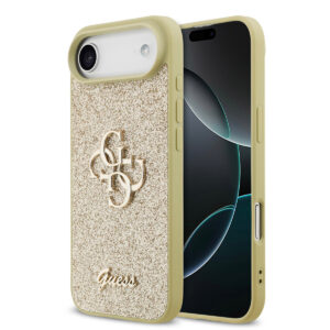 GUESS iPhone 17 Air hoesje - Big 4G - Fixed Glitter - Goud - productfoto