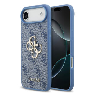 GUESS iPhone 17 Air hoesje - 4G - Big Metal Logo - Blauw - productfoto