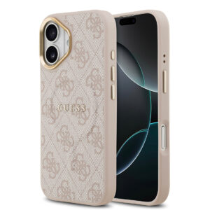 GUESS iPhone 17 hoesje - Magsafe PU - 4G Classic Logo - Roze - productfoto