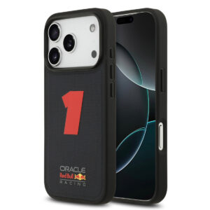 Red Bull Racing iPhone 17 Pro hoesje - Magsafe - Meshed - 3D Rubber Number 1 - Donkerblauw - productfoto