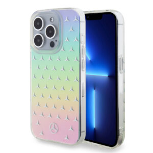 Mercedes-Benz iPhone 15 Pro hoesje - Iridescent - Stars Pattern - Transparant - productfoto
