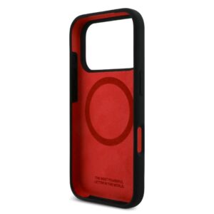 BMW iPhone 17 Pro Max hoesje - MagSafe - Liquid Silicone Case With Printed Tricolor - Zwart - productfoto