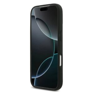 BMW iPhone 17 Pro Max hoesje - MagSafe - Liquid Silicone Case With Printed Multi-Tricolor - Zwart - productfoto
