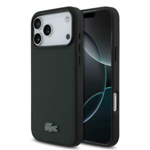 Lacoste iPhone 17 Pro hoesje - MagSafe - Iconic Petit Pique Logo - Groen - productfoto
