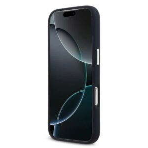 Lacoste iPhone 17 Pro Max hoesje - MagSafe - Metal Logo - Donkerblauw - productfoto