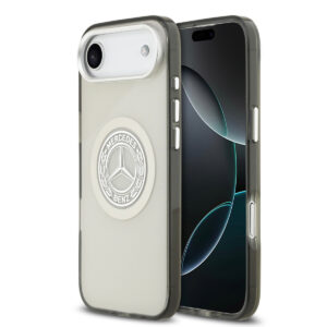 Mercedes-Benz iPhone 17 Air hoesje - Magsafe - Double Layer - Vintage Logo - Grijs - productfoto