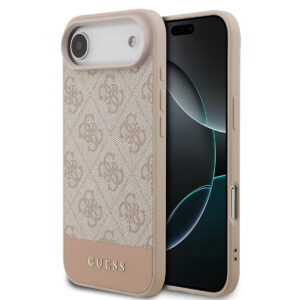 GUESS iPhone 17 Air hoesje - 4G Bottom Stripe - Roze - productfoto