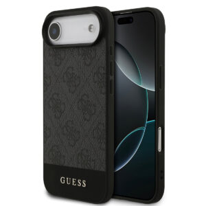 GUESS iPhone 17 Air hoesje - 4G Bottom Stripe - Grijs - productfoto