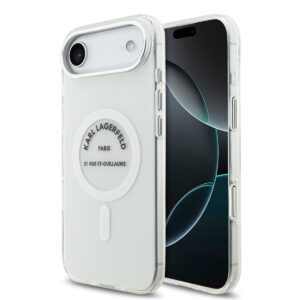 Karl Lagerfeld iPhone 17 Air hoesje - Magsafe IML - RSG Logo - Transparant - productfoto