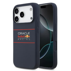 Red Bull Racing iPhone 17 Pro hoesje - Magsafe - Liquid Silicon - Horizontal Logo - Donkerblauw - productfoto