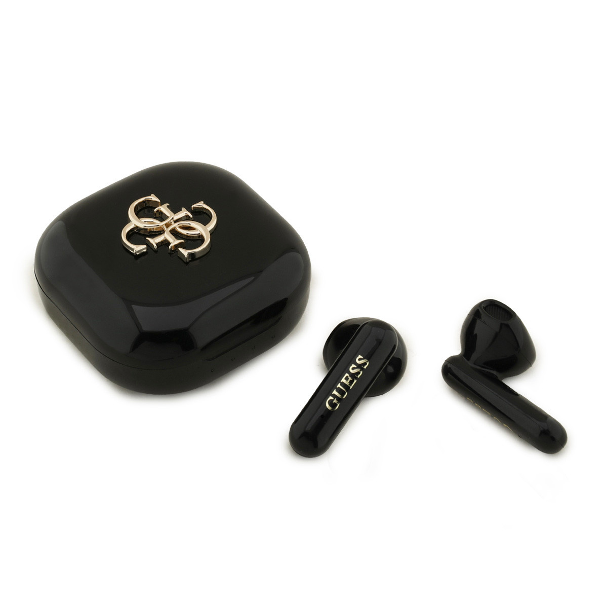GUESS draadloze oortjes - TWS - 4G Metal Logo - Zwart - productfoto