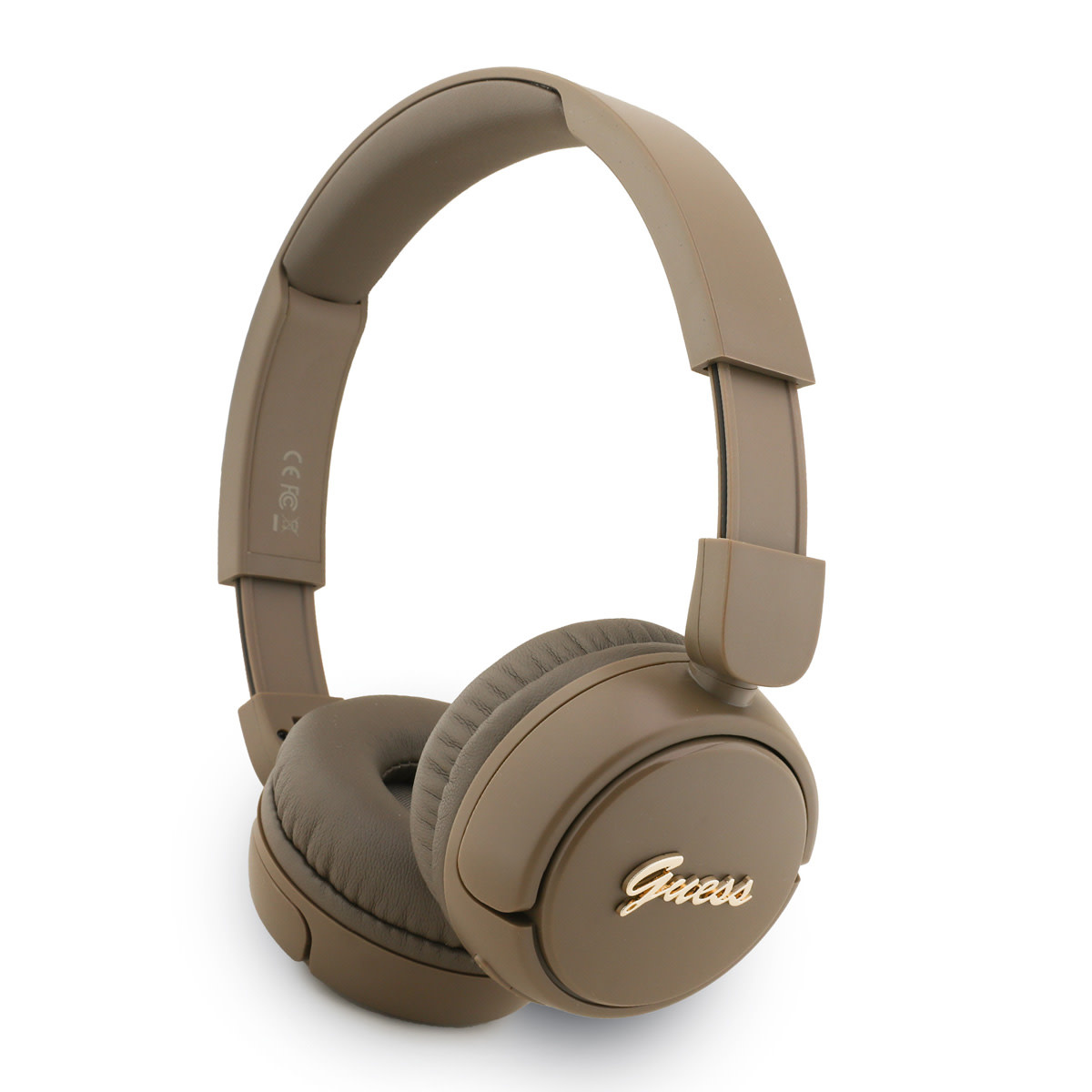GUESS Bluetooth-koptelefoon - Metal Logo Script - Bruin - productfoto