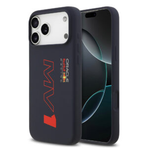 Red Bull Racing iPhone 17 Pro Max hoesje - MagSafe - Liquid Silicone - MV1 - Donkerblauw - productfoto
