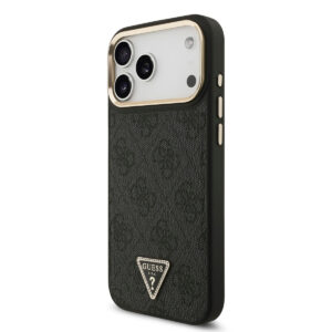 GUESS iPhone 17 Pro Max hoesje - MagSafe - 4G Triangle Logo - Zwart - productfoto