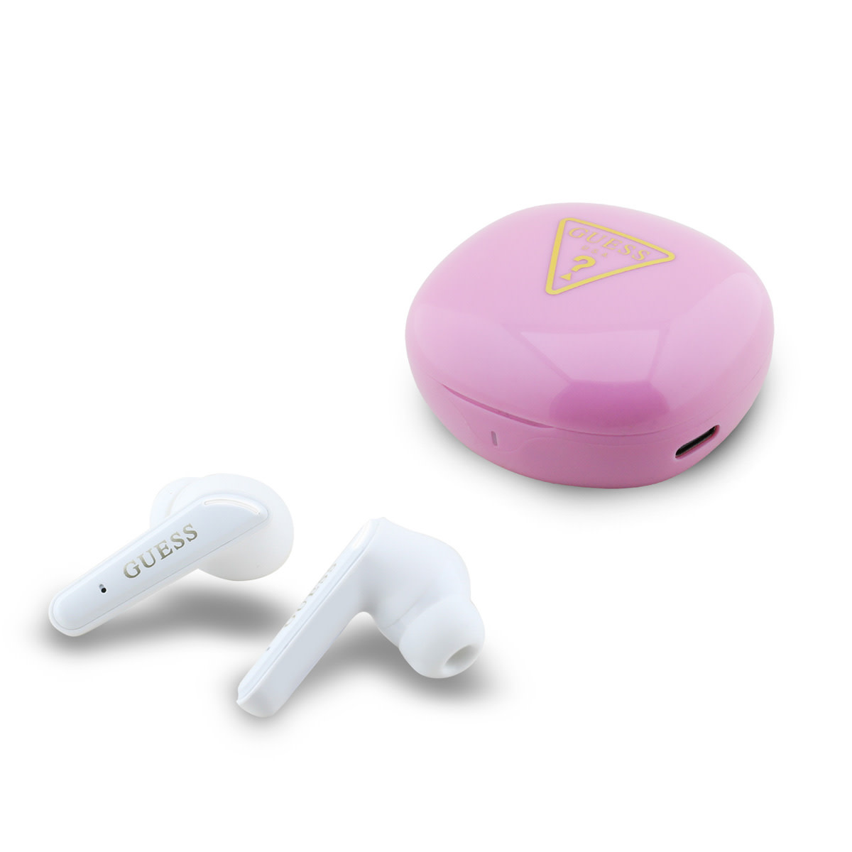 GUESS Earplugs - TWS Flat Triangle Logo Electroplated - Roze - productfoto