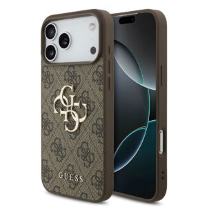 GUESS iPhone 18 Pro hoesje - HC 4G PU Big Logo - Bruin - productfoto