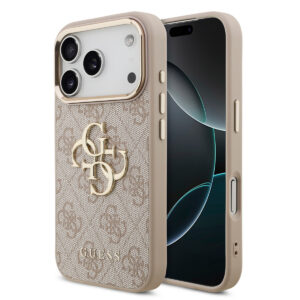 GUESS iPhone 18 Pro hoesje - HC 4G PU With Big 4G Classic Logo GD - Roze - productfoto