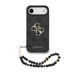 GUESS iPhone 17 Air hoesje - HC 4G PU With Strap 4G Classic Logo Air - Zwart - productfoto