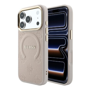 GUESS iPhone 18 Pro Max hoesje - HC Magsafe Saffiano HS Peony & Ring - Roze - productfoto