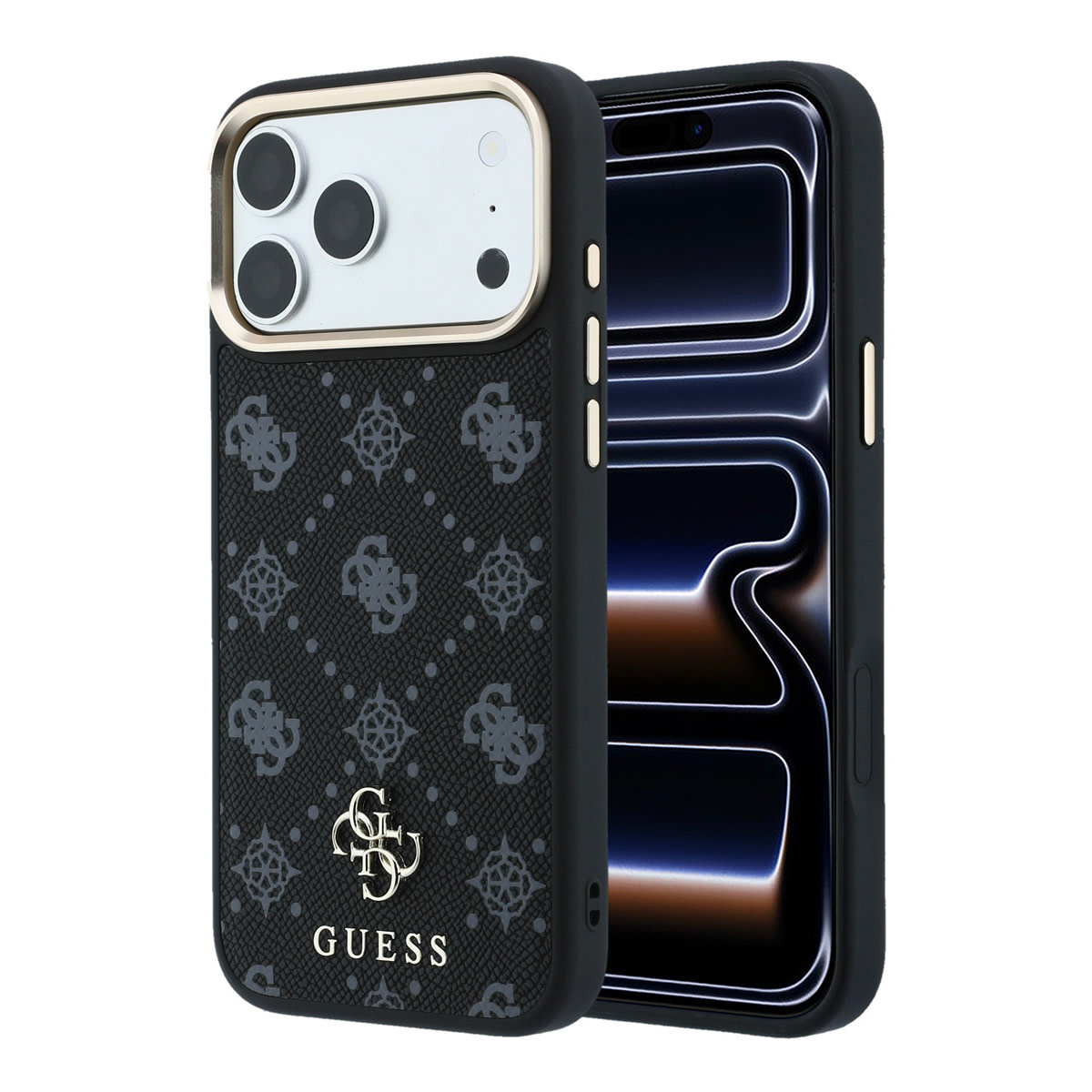 GUESS iPhone 18 Pro Max hoesje - HC Magsafe Peony HS 4G Small Logo - Zwart - productfoto