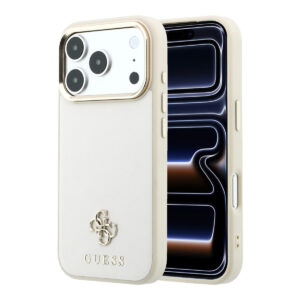 GUESS iPhone 18 Pro Max hoesje - HC Magsafe Saffiano Small 4G And Classic - Beige - productfoto