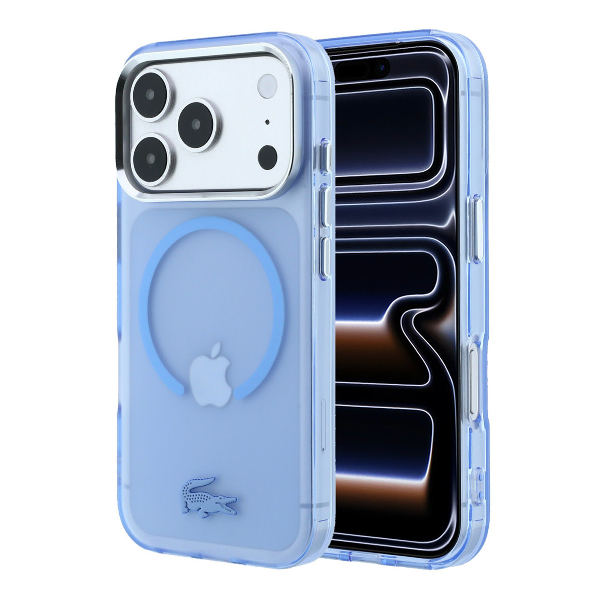 Lacoste iPhone 18 Pro Max hoesje - HC Magsafe IML Frosted - Blauw - productfoto