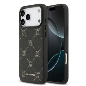 Karl lagerfeld iPhone 17 Pro hoesje - MagSafe - Karl Heads - Zwart - productfoto