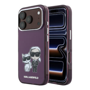 Karl iPhone 18 Pro Max Case hard shell - MagSafe - IML - KC Bodies Sketch print Bordeauxrood - productfoto