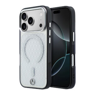 Mercedes-Benz iPhone 18 Pro Max Case hard shell - MagSafe - PC/TPU - MB Stars Transparant - productfoto