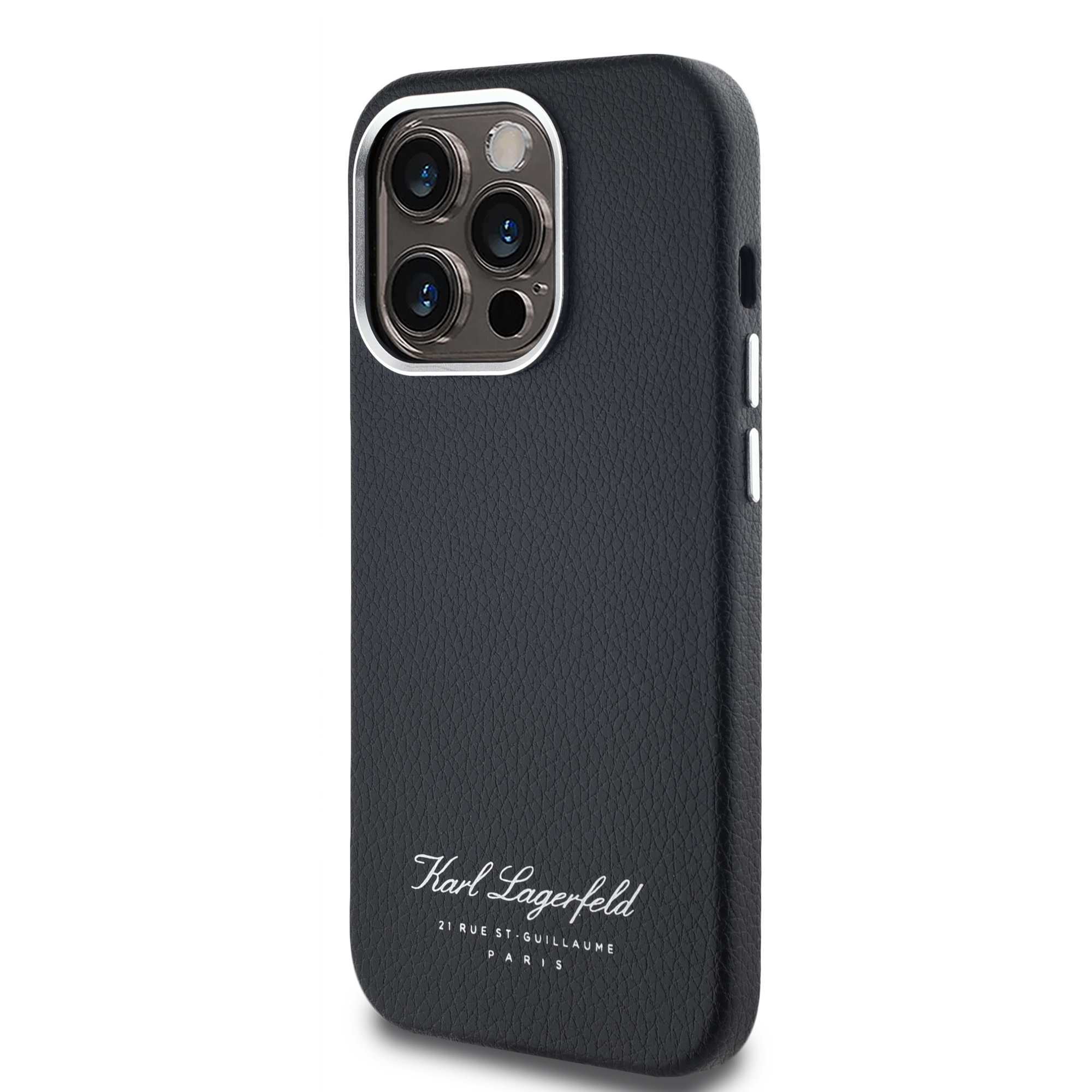 Karl Lagerfeld iPhone 14 Pro hoesje FW pu Hotel RSG - Zwart - detail 1