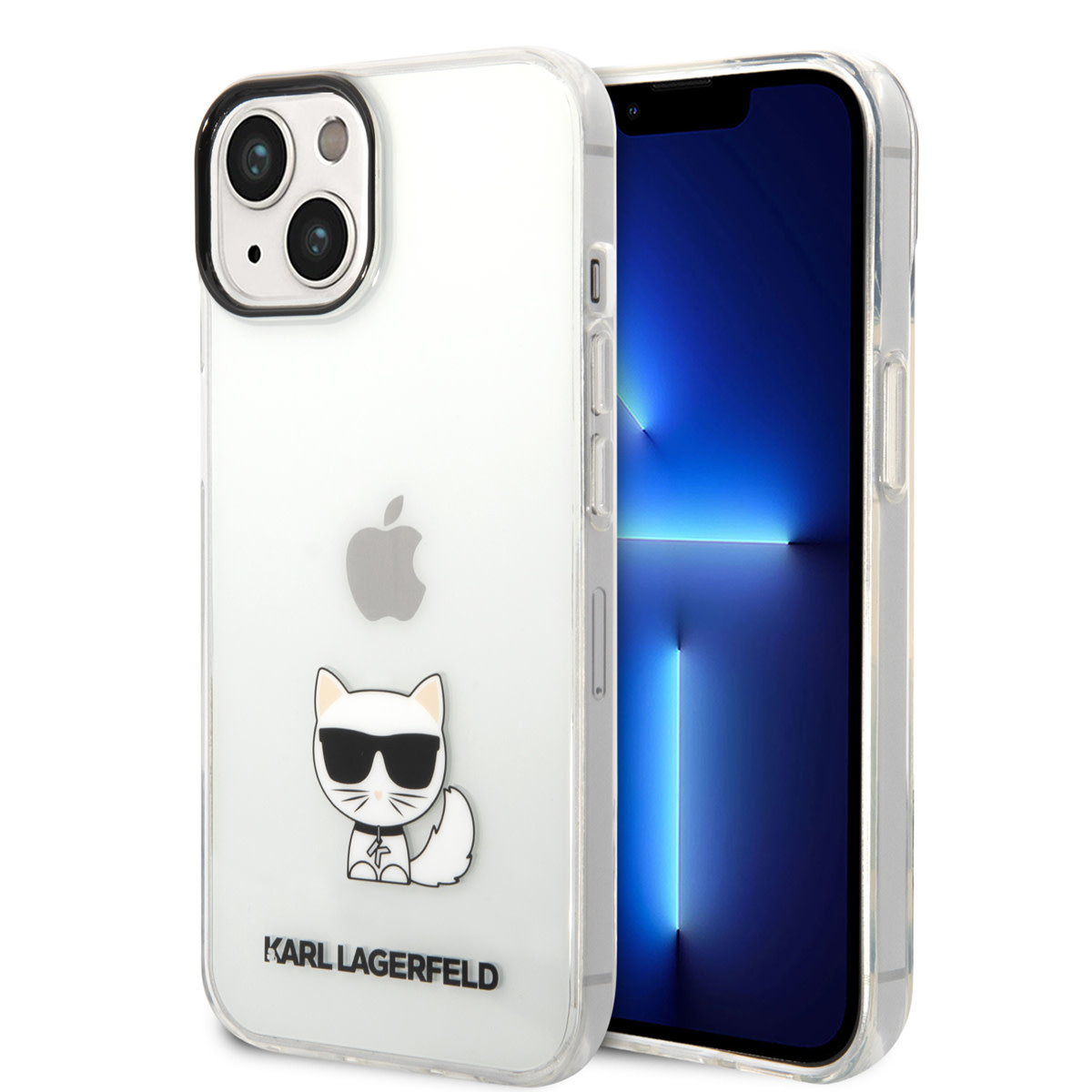 Karl Lagerfeld iPhone 14 Plus TPU hoesje - Choupette - Transparant - productfoto