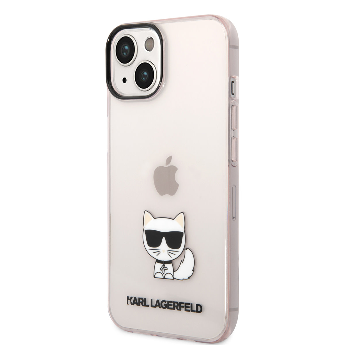 Karl Lagerfeld iPhone 14 Plus TPU hoesje - Choupette - Transparent - Roze - detail 1