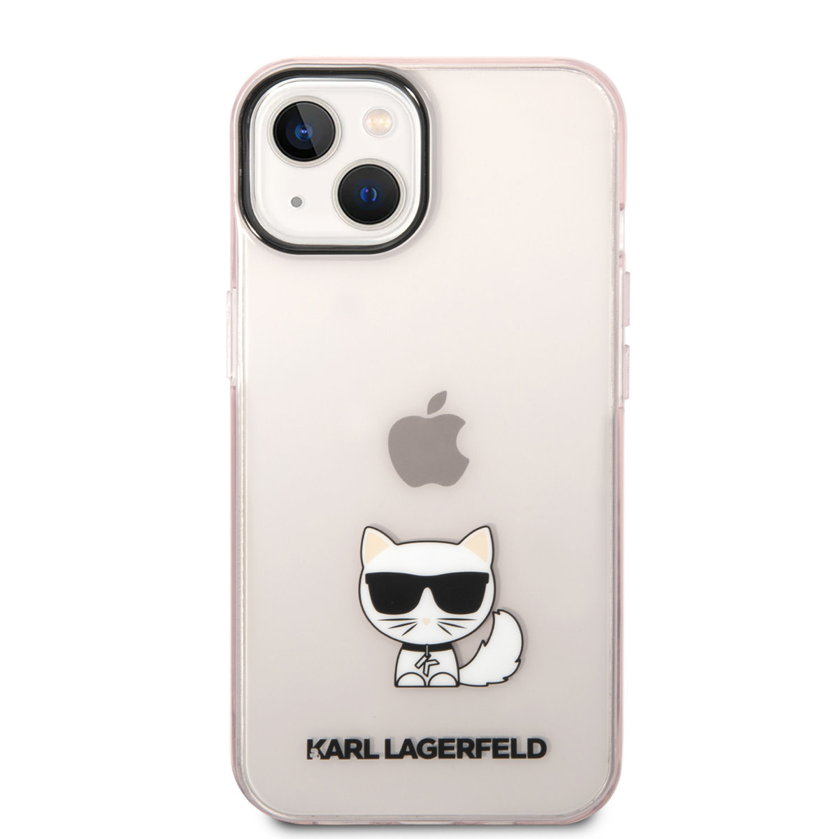 Karl Lagerfeld iPhone 14 Plus TPU hoesje - Choupette - Transparent - Roze - detail 2