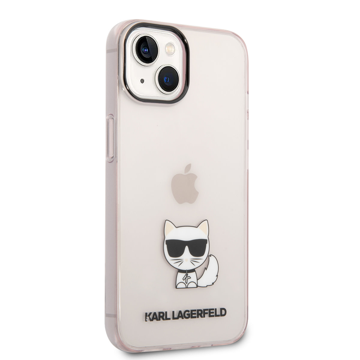 Karl Lagerfeld iPhone 14 Plus TPU hoesje - Choupette - Transparent - Roze - detail 3