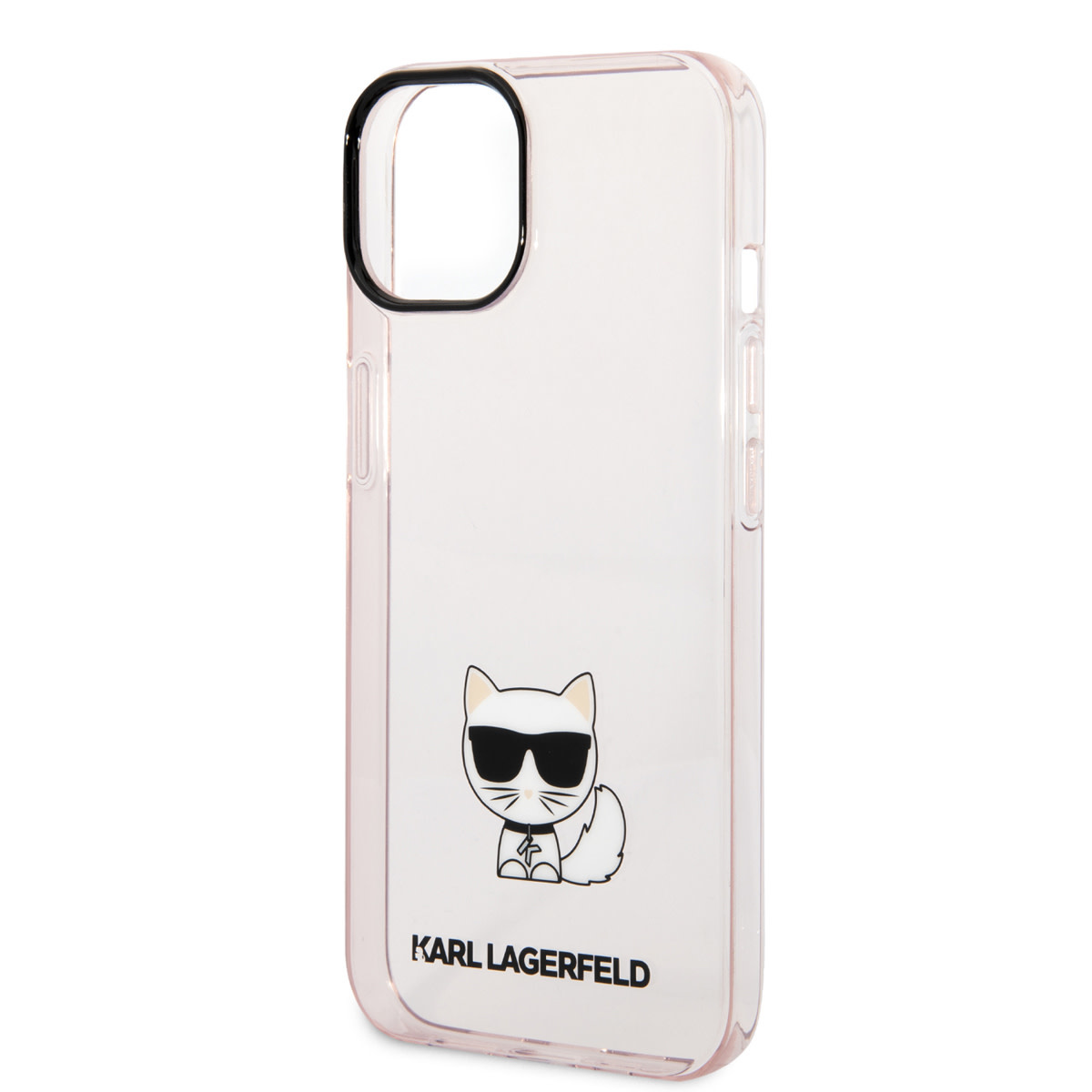 Karl Lagerfeld iPhone 14 Plus TPU hoesje - Choupette - Transparent - Roze - detail 4