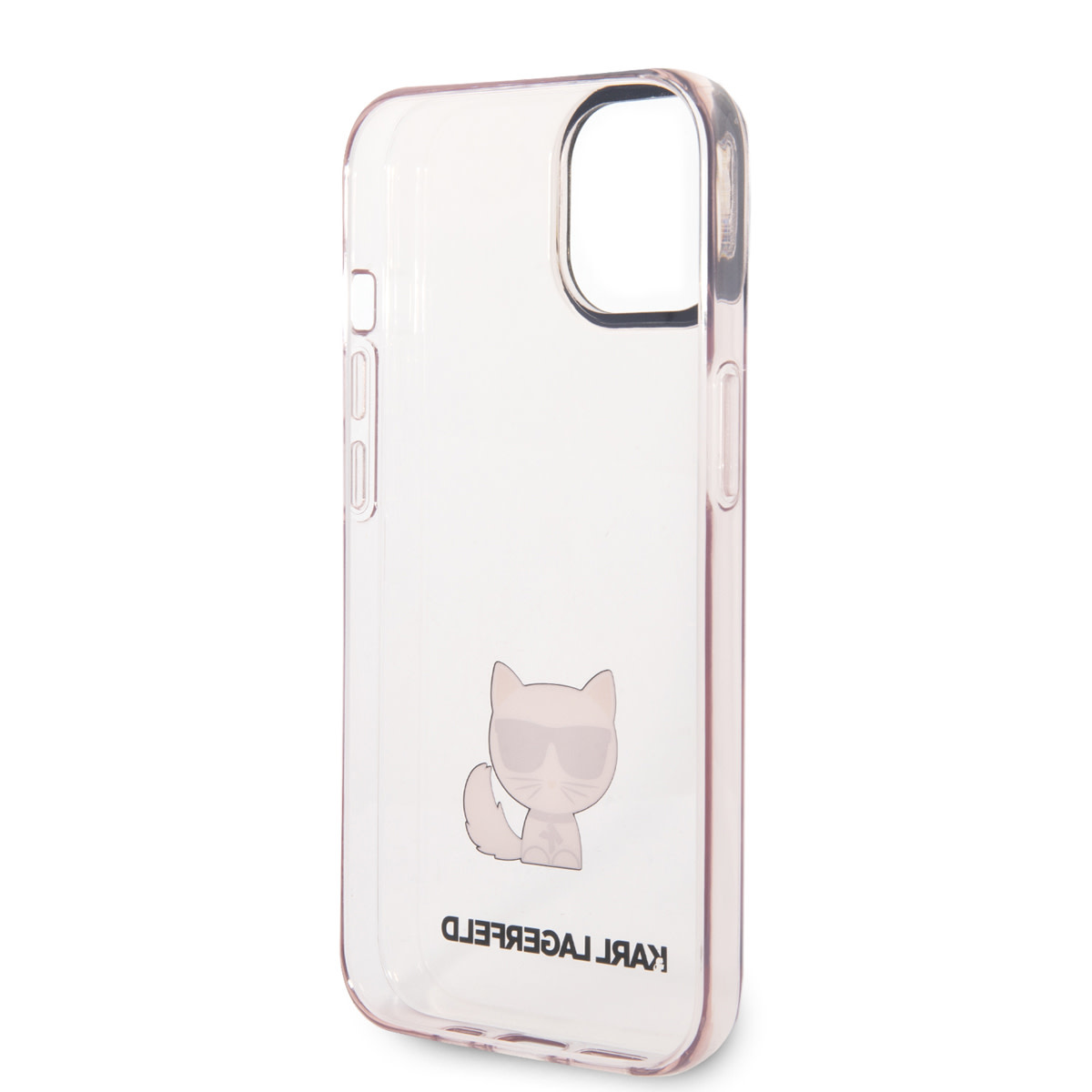 Karl Lagerfeld iPhone 14 Plus TPU hoesje - Choupette - Transparent - Roze - detail 5