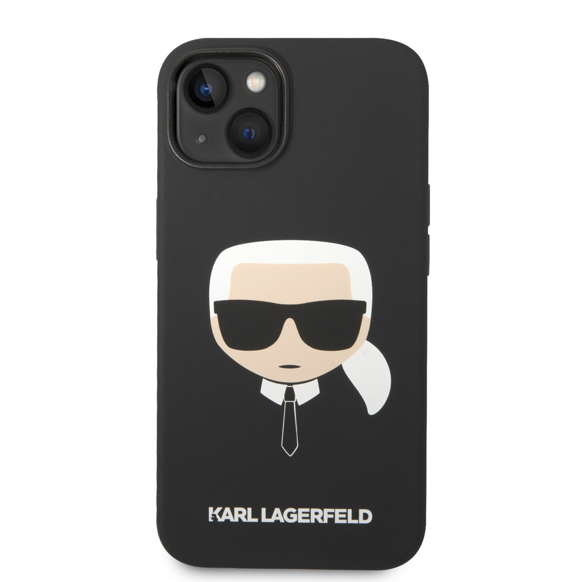 Karl Lagerfeld iPhone 14 Plus hoesje - Karl's Head - Zwart - detail 2