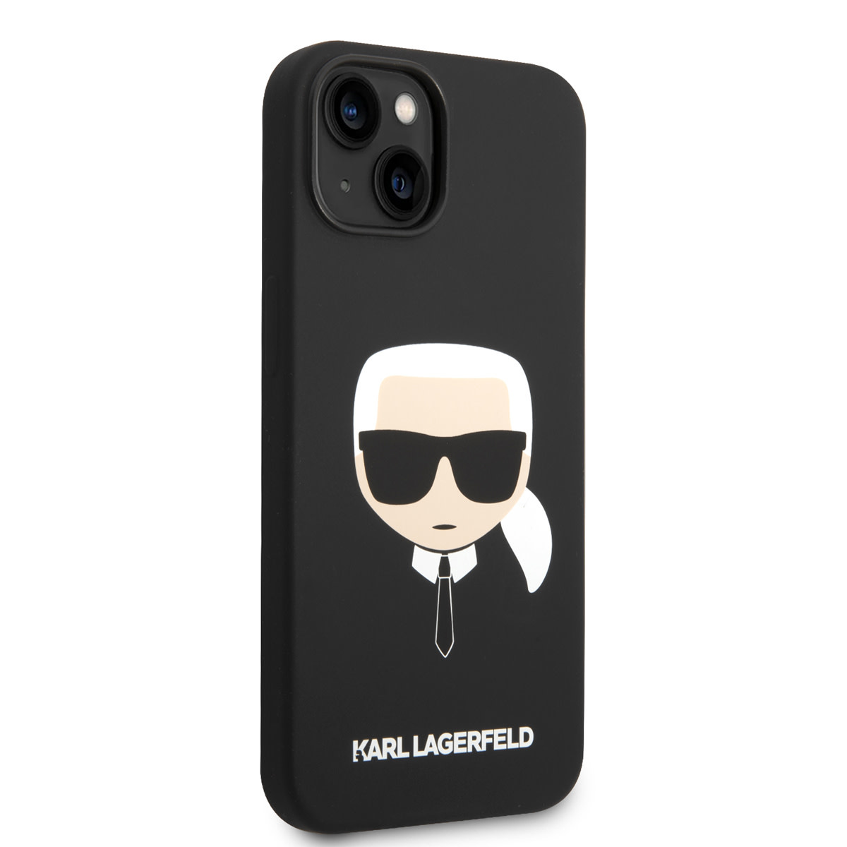 Karl Lagerfeld iPhone 14 Plus hoesje - Karl's Head - Zwart - detail 3