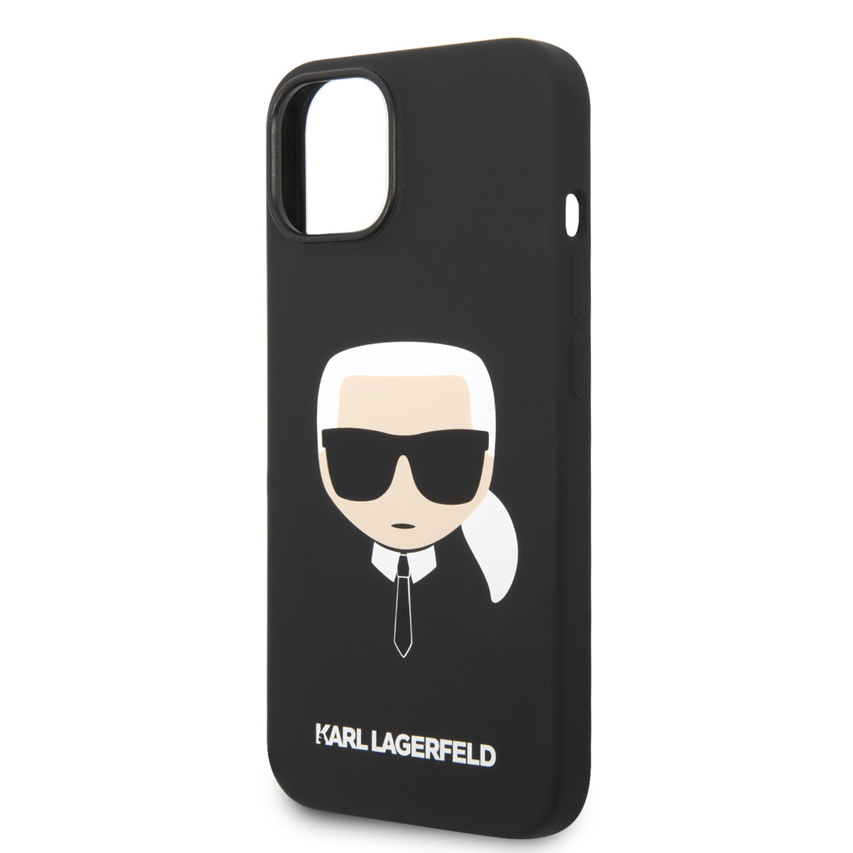 Karl Lagerfeld iPhone 14 Plus hoesje - Karl's Head - Zwart - detail 4