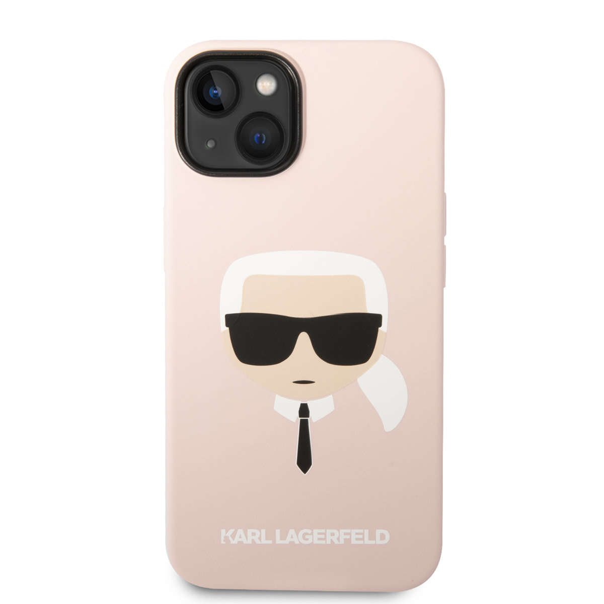 Karl Lagerfeld iPhone 14 hoesje - Karl's Head - Roze - detail 2