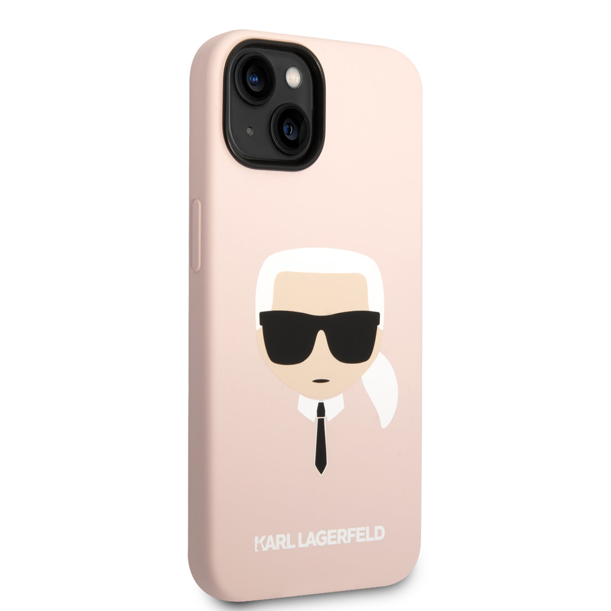 Karl Lagerfeld iPhone 14 hoesje - Karl's Head - Roze - detail 3