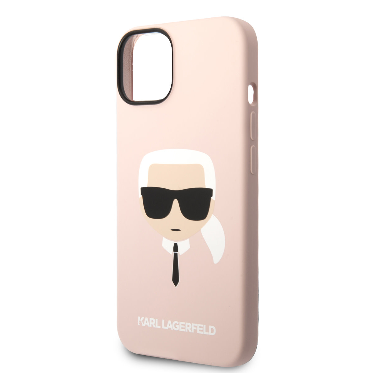 Karl Lagerfeld iPhone 14 hoesje - Karl's Head - Roze - detail 4