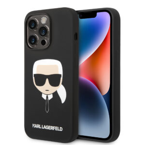 Karl Lagerfeld iPhone 14 Pro Max hoesje - Karl's Head - Zwart - productfoto
