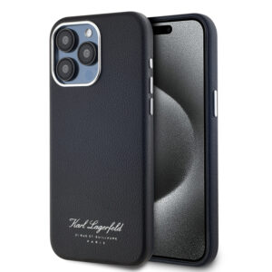 Karl Lagerfeld iPhone 15 Pro hoesje FW pu Hotel RSG - Zwart - productfoto