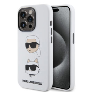 Karl Lagerfeld iPhone 15 Pro hoesje SILICONE K&C - Wit - productfoto