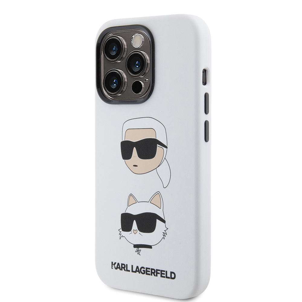 Karl Lagerfeld iPhone 15 Pro hoesje SILICONE K&C - Wit - detail 1