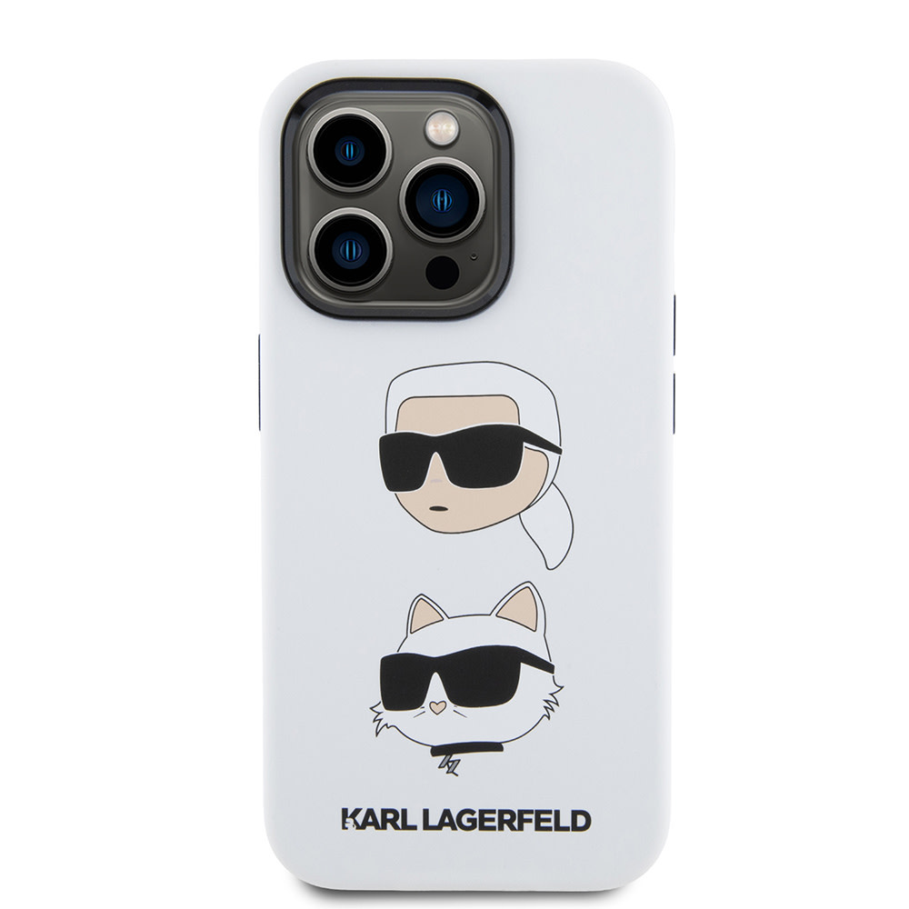 Karl Lagerfeld iPhone 15 Pro hoesje SILICONE K&C - Wit - detail 2